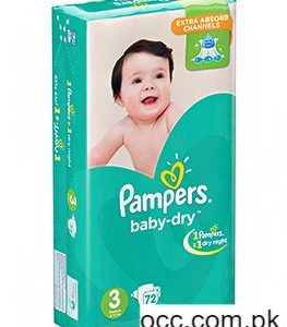 Pampers Baby Dry Diapers (MP) Medium (6-10 Kg.) – 72 Pieces