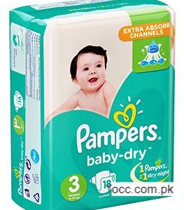 Pampers Baby Dry Diapers (VP) Medium (6-10 Kg.) – 18 Pieces