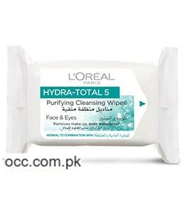 L’Oreal Paris Hydra Total 5 Purifying Cleansing Wipes (Normal & Combination Skin) – 25’s