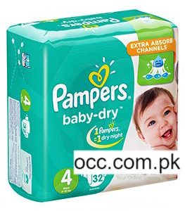 Pampers Baby Dry Diapers (JP) Maxi (9-18 Kg.) – 32 Pieces
