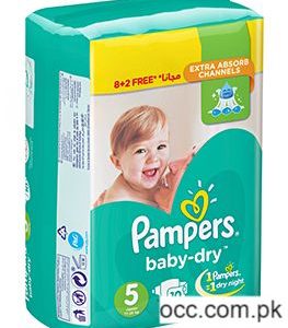 Pampers Baby Dry Diapers (CP) Junior (11-25 Kg.) – 10 Pieces