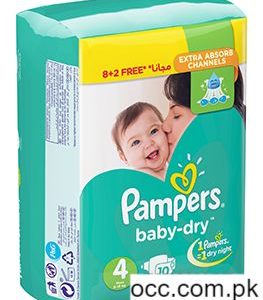 Pampers Baby Dry Diapers (CP) Maxi (9-18 Kg.) – 10 Pieces