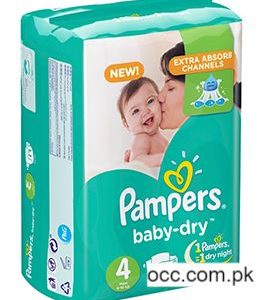 Pampers Baby Dry Diapers (VP) Maxi (9-18 Kg.) – 16 Pieces