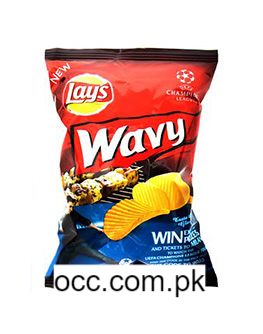 Lays Wavy BBQ 23 Grams Rs 20 pack of 10 Chips