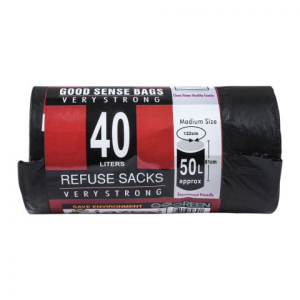 Jazee Very Strong Refuse Sacks Trash Bags, Medium 25-Pack