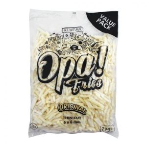 Opa! Fries Original Thin Cut, 6x6mm, 2 KG, Value Pack