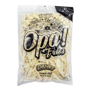 Opa! Fries Chunky Thick Cut, 9x9mm, 2 KG, Value Pack