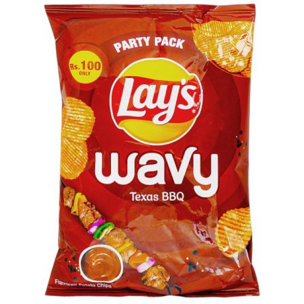 Lays Wavy Texas BBQ Chips, 70g