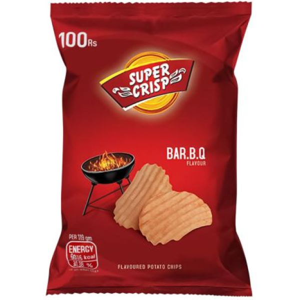 Super Crisp B.B.Q Crinkled Chips,100g