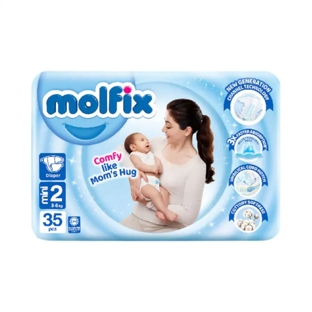 MOLFIX DIAPERS MINI NO2 3-6 KG 35 PCS